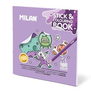 CUADERNO CON ADHESIVOS PARA COLOREAR ALIEN INVASION