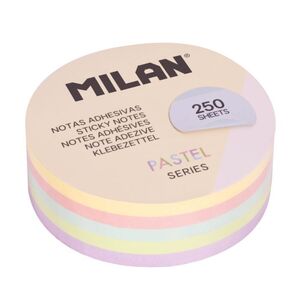 NOTAS ADHESIVAS REDONDAS PASTEL Ø 67MM 250H MILAN