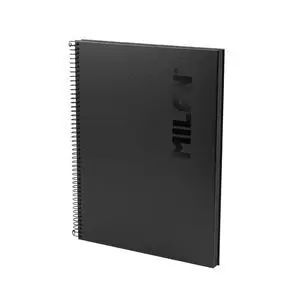 LIBRETA A4 LINEAS MILAN SHADOW NEGRO