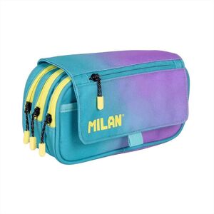 PORTATODO 4 CREMALLERAS CON SOLAPA SUNSET TURQUESA MILAN