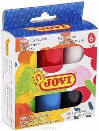 TÉMPERA JOVI PACK 6 COLORES 15ML