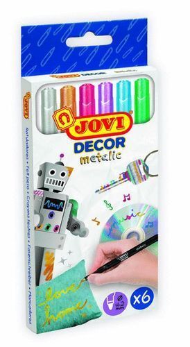 ROTULADORES JOVI ACRYL METALIC JOVIDECOR 6 UNIDADES