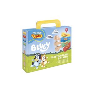 MY FIRST BLUEY KIT PLASTILINA + SELLOS DE MADERA NÚMEROS JOVI