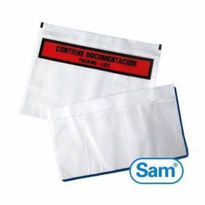 BOLSA CONTIENE DOCUMENTO SAM 175X130MM 250 UNIDADES