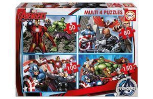 PUZZLE EDUCA MULTI 4 50 80 100 150PZAS AVENGERS