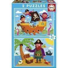 PUZZLE EDUCA 2X20PZAS PIRATAS