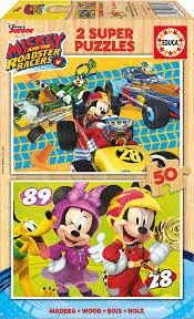 PUZZLE EDUCA 2X50PZAS MICKEY AND THE ROADSTER RACERS