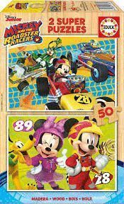 PUZZLE EDUCA 2X50PZAS MICKEY AND THE ROADSTER RACERS