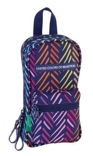 PLUMIER MOCHILA CON 4 PORTATODOS VACIO BENETTON