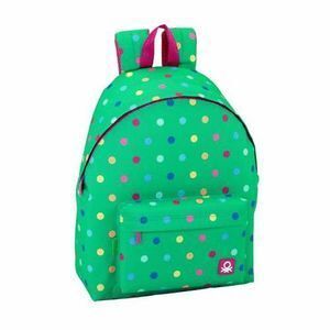 MOCHILA 33X42 LUNARES VERDE BENETTON