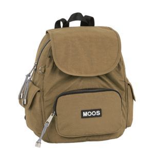 MINI MOCHILA CON SOLAPA MOOS CAPSULA CAMEL