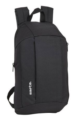 MINI MOCHILA VERTICAL BOLSILLO NEGRA SAFTA BASIC