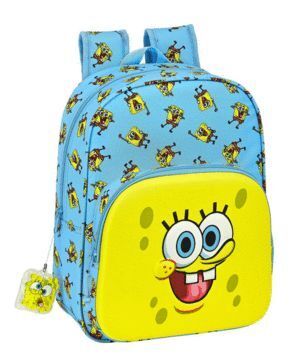 MOCHILA INFANTIL 26X34 3D BOB ESPONJA