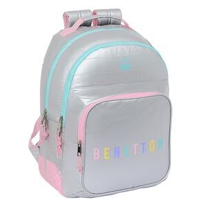MOCHILA DOBLE BENETTON SILVER