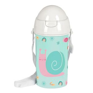BOTELLA 500ML CON PAJITA CARACOL