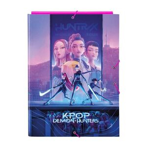 CARPETA CARTON FOLIO GOMAS SOLAPAS K-POP DH