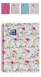 BLOC ESPIRAL A4 80H 90GR HORIZONTAL 1 LINEA T/E FLORAL