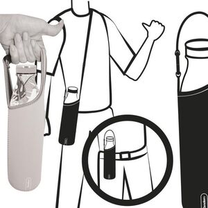 FUNDA NEGRA TANDEM ASA-BANDOLERA BOTELLA