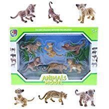 SET 6 ANIMALES FELINOS SELVA