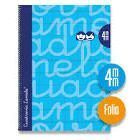 BLOC PAUTAGUIA FOLIO 4MM 80H TAPA DURA AZUL LAMELA ESPIRAL