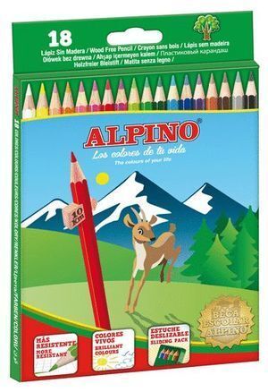 LÁPICES ALPINO MADERA 18 COLORES 