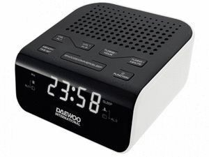 RELOJ DESPERTADOR DAEWOO POR RADIO O ALARMA DCR-46W BLANCO