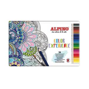 LÁPICES ALPINO COLOR EXPERIENCE CAJA METALICA 36 COLORES ACUARELABLES