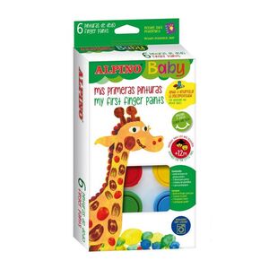 PINTURA DE DEDOS ALPINO BABY 6 COLORES X 40ML