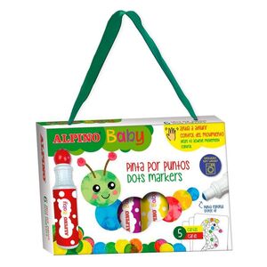 ROTULADOR ALPINO BABY PINTA POR PUNTOS 6 COLORES