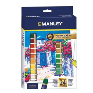ESTUCHE MANLEY PINTURA ACRÍLICA 24 COLORES