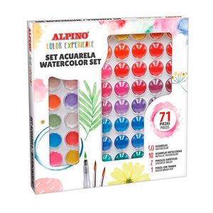 SET ACUARELAS ALPINO COLOR EXPERIENCE 71 PIEZAS