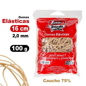 BOLSA 100G GOMA ELASTICA 2MM X 16CM FIXO