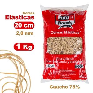 BOLSA 1000G GOMA ELASTICA 2MM X 20CM FIXO