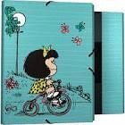 CARPETA 3 SOLAPAS FORRADA MAFALDA 21 BICI