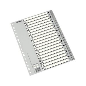 SEPARADORES ABECEDARIO A-Z PP Fº GRIS XS GRAFOPLAS