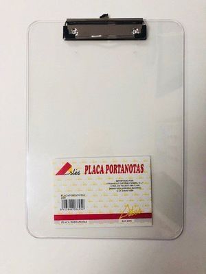 PLACA PORTANOTAS A4 CON CLIP ARTES