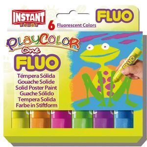 TÉMPERA  PLAYCOLOR FLUOR 6 COLORES