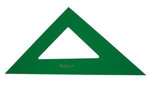 ESCUADRA 25 CM PLASTICO VERDE FABER CASTELL