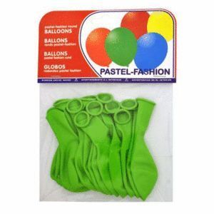 GLOBO VERDE BOLSA 12 UNIDADES
