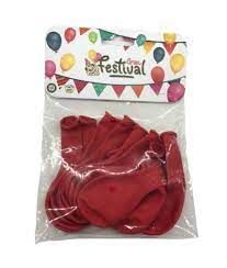 BOLSA 12 GLOBOS 25 CM ROJO GRAN FESTIVAL