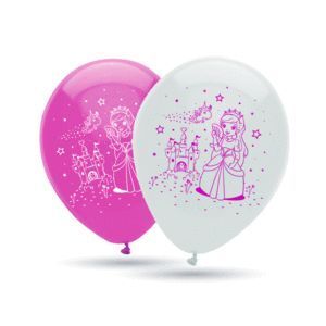 GLOBOS 30 CM PRINCESA 10 UNIDADES 