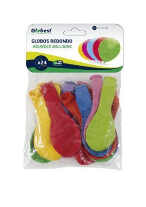 GLOBO 24CM BOLSA 24 UNID REDONDO