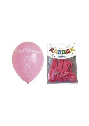 BLISTER 24 GLOBOS COMUNION ROSA