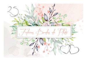 POSTAL BODAS DE PLATA