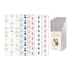 PAPEL REGALO COMUNION ROLLO 0'70 X 1M SURTIDO