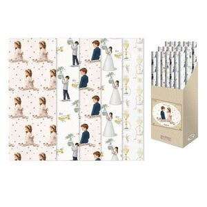PAPEL REGALO COMUNION ROLLO 0,70X1M