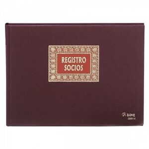 LIBRO CONTABILIDAD Fº APAISADO 100H REGISTRO SOCIOS