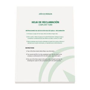 LIBRO DE RECLAMACIONES JUNTA DE ANDALUCIA
