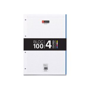 RECAMBIO MIQUEL RIUS A4 CUADROS 5X5 100 HOJAS 4 COLORES SURTIDOS