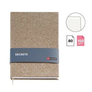 CUADERNO A5 1 RAYA PURPURINA ORO MIDNIGHT SECRETS MIQUELRIUS